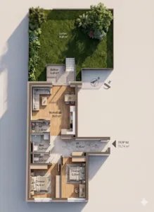 PURE ON THE MUR RIVER – Unser neues Wohnprojekt an Mur – TOP 2; MP